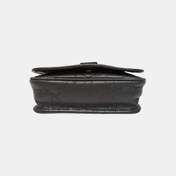 NIKI Mini Chevron Calfskin Gray