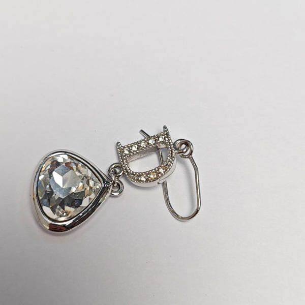 CD Swing Metal Silver Earrings