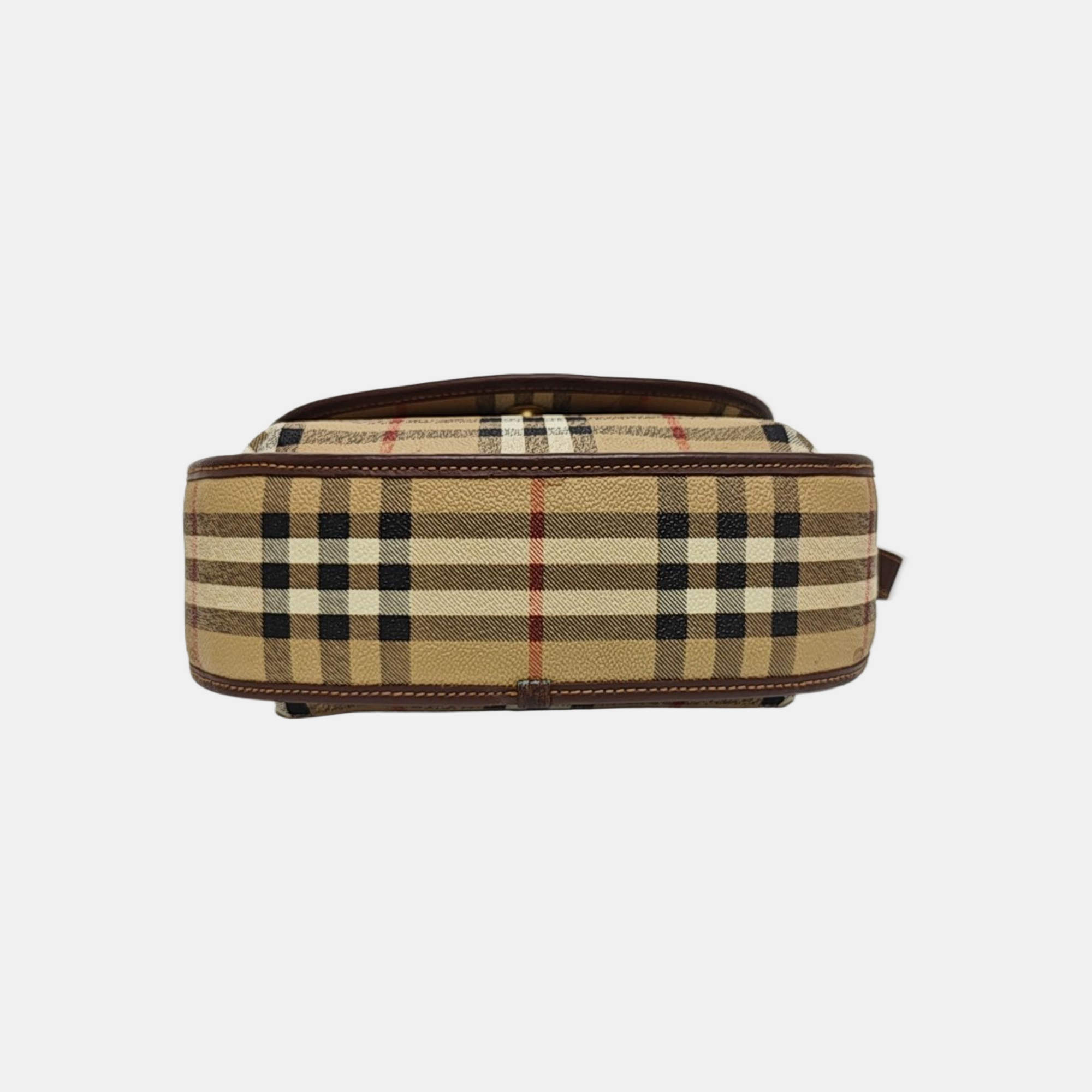 Coated Canvas Shoulder Bag Beige