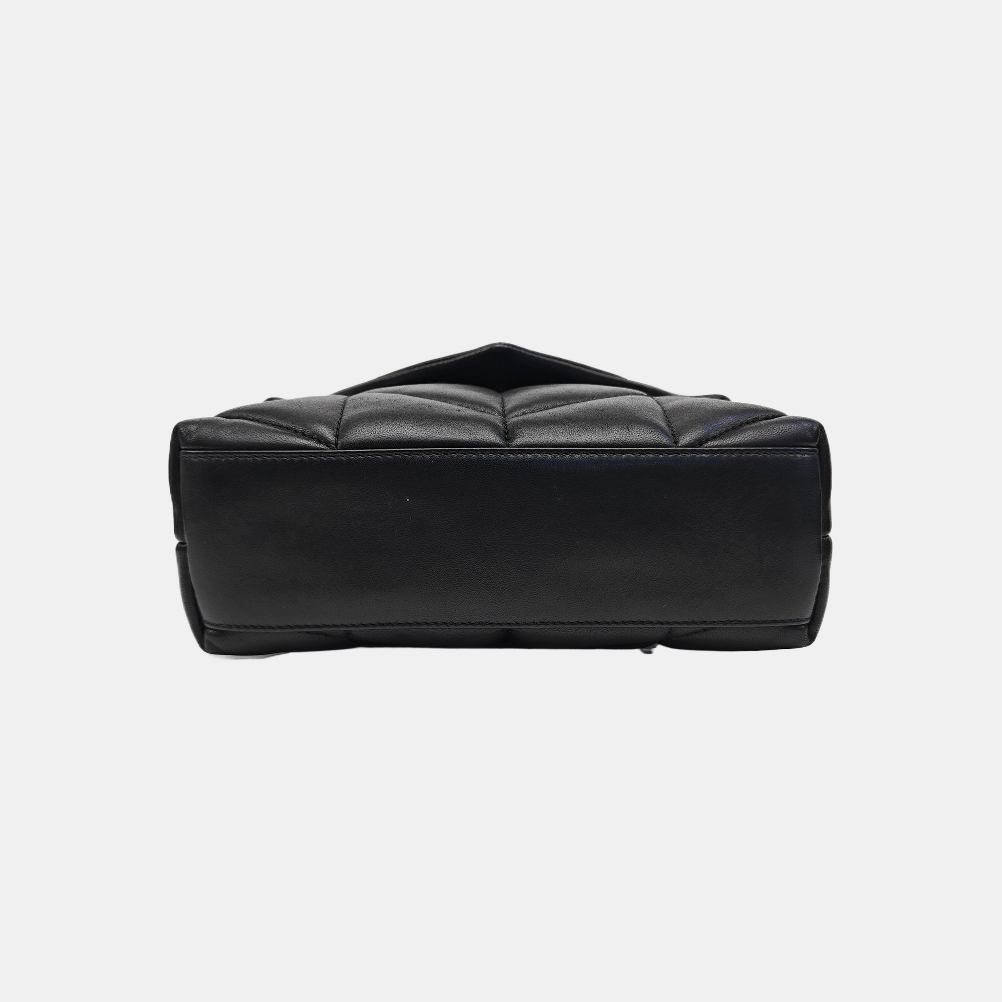 PUFFER Mini Chevron Lambskin Black