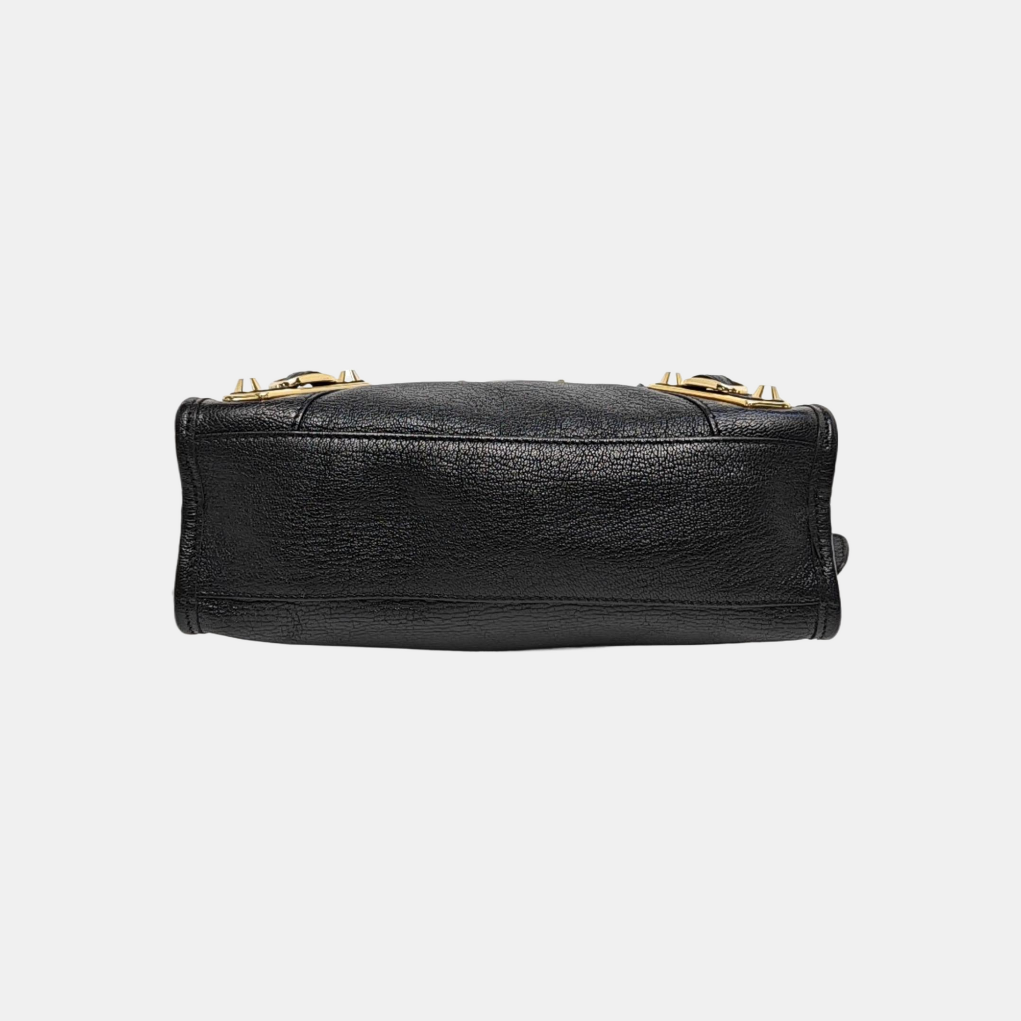Classic Metallic Edge City Mini Lambskin Black