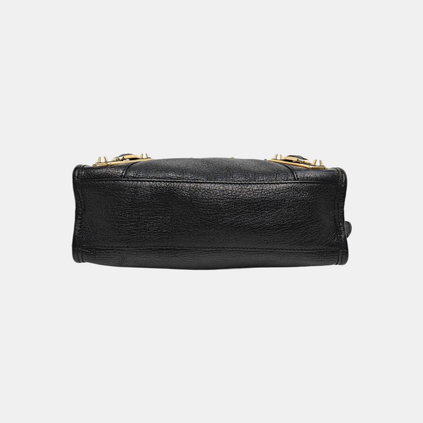 Classic Metallic Edge City Mini Lambskin Black