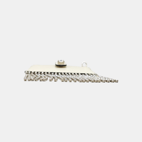 Fringed Calfskin White