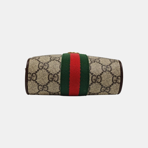 Ophidia Small Monogram Coated Canvas Beige