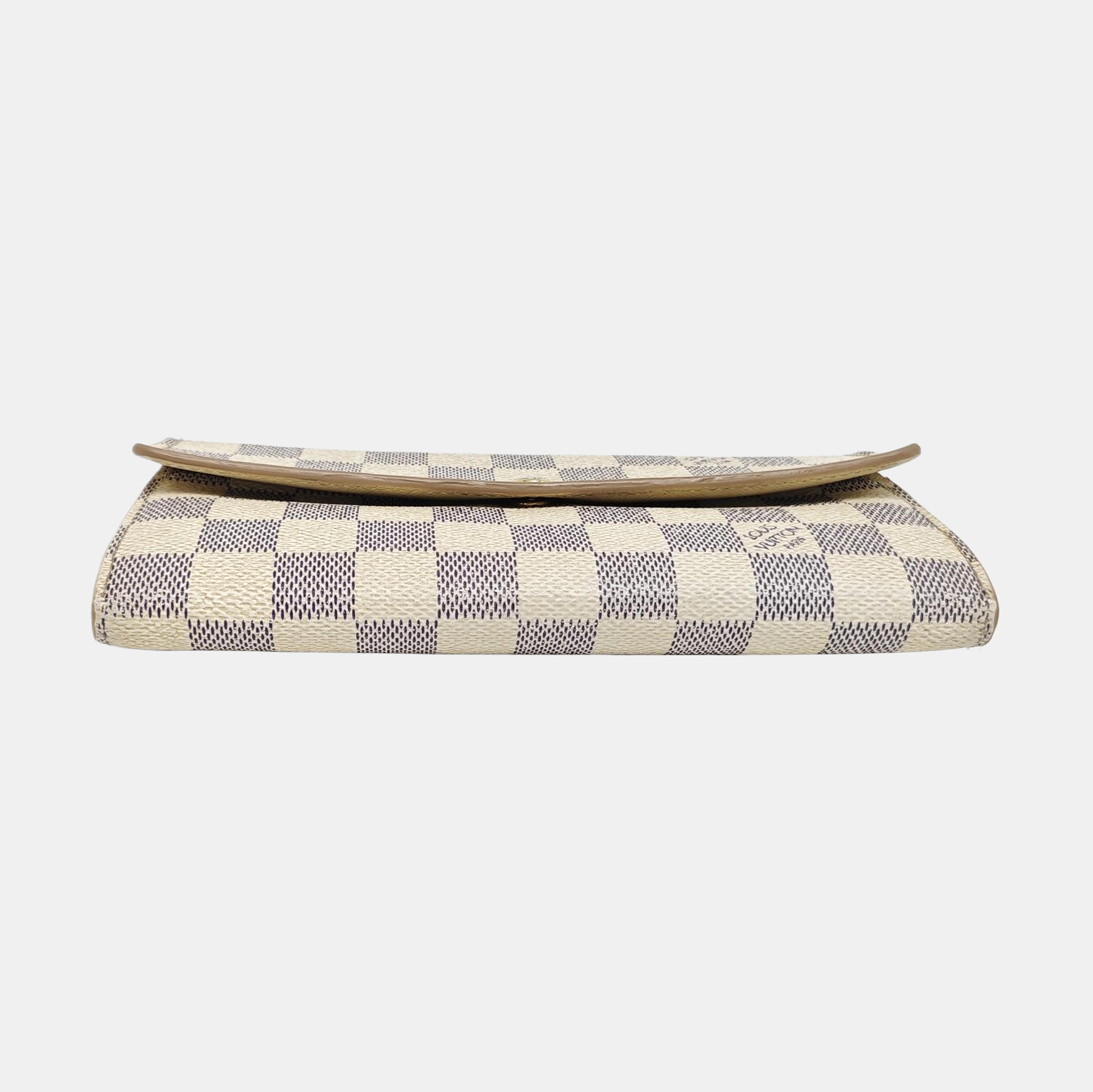 PORTE MONNAIE Damier Azur Coated Canvas White Wallet