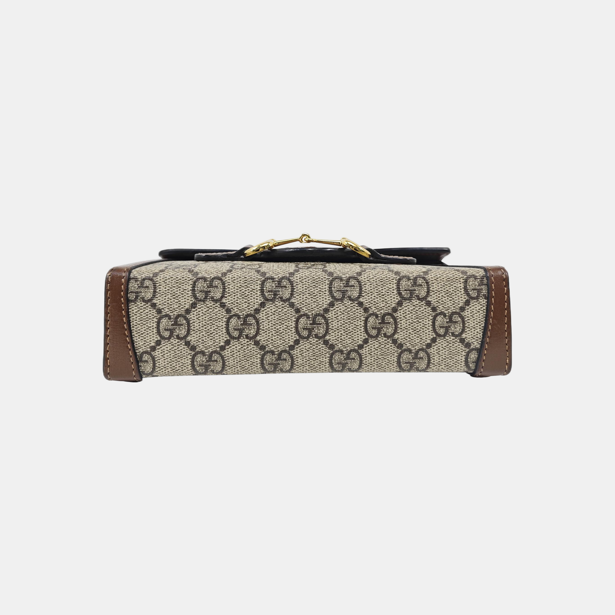 Horsebit 1955 Mini Monogram Coated Canvas Beige