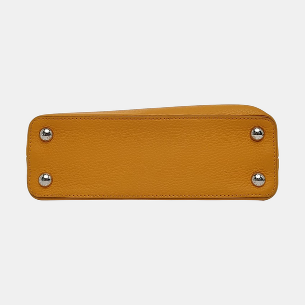 Authenticated pre-owned  CAPUCINES BB Calfskin Orange - Shoulder Bag at Looply