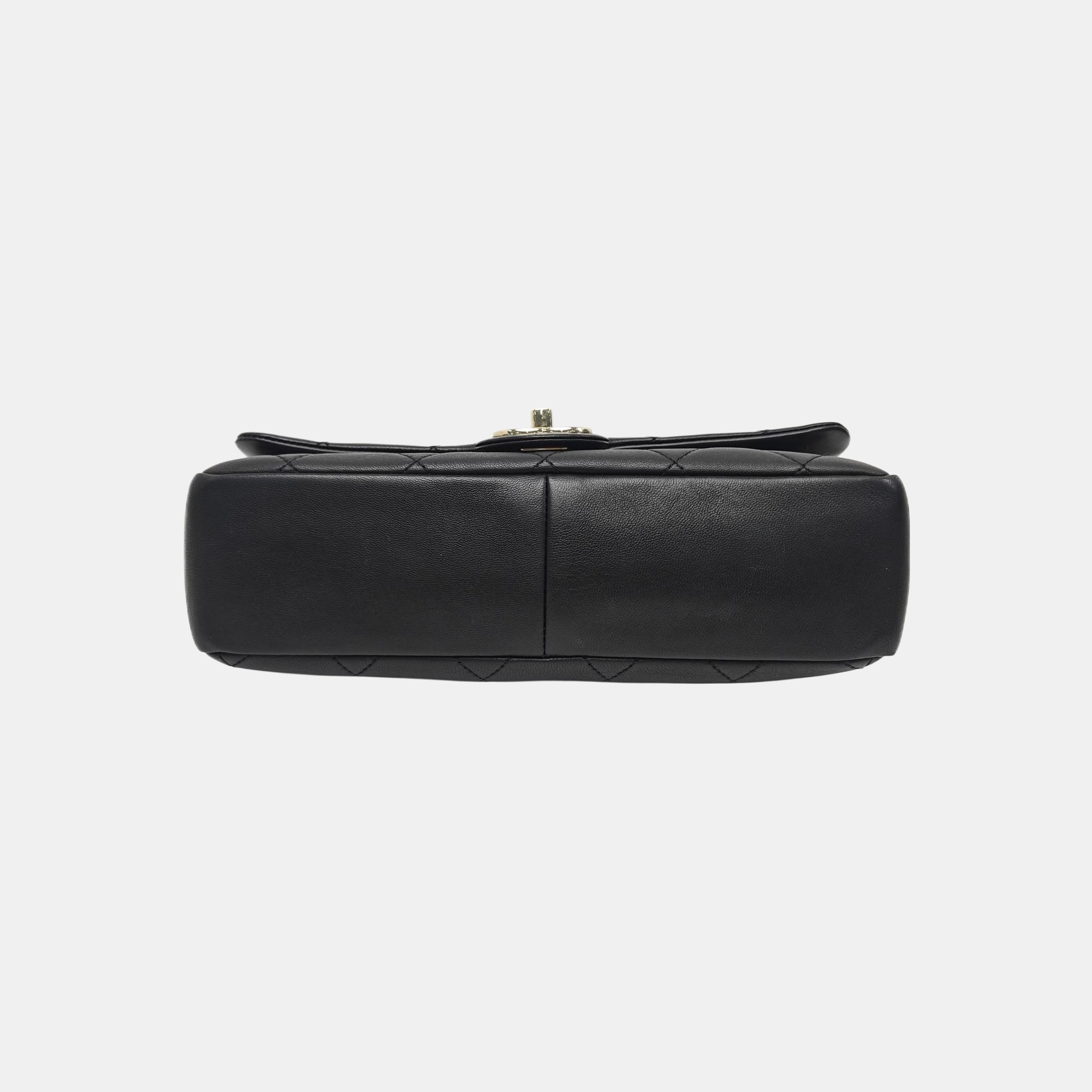 Quilted Lambskin Shoulder Bag Black