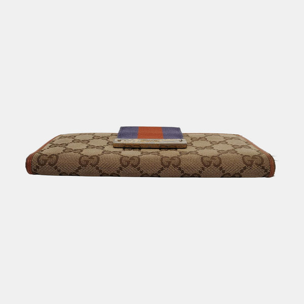 Monogram Fabric Wallet Brown