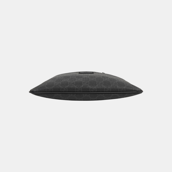 Coated Canvas Clutch Black