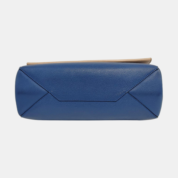 Authenticated pre-owned  LOCKME Calfskin Blue - Shoulder Bag at Looply