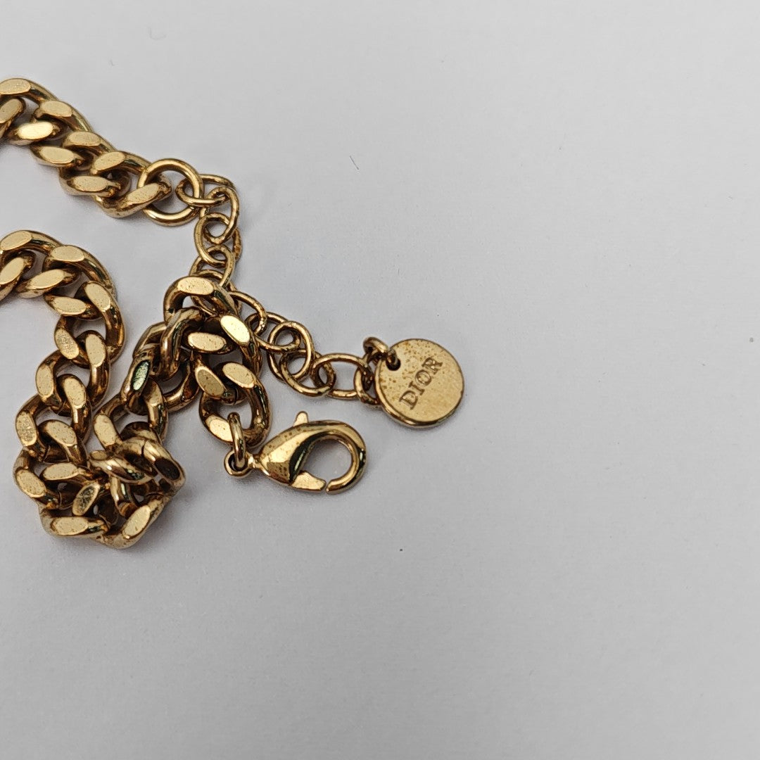 Petit CD Metal Gold Necklace