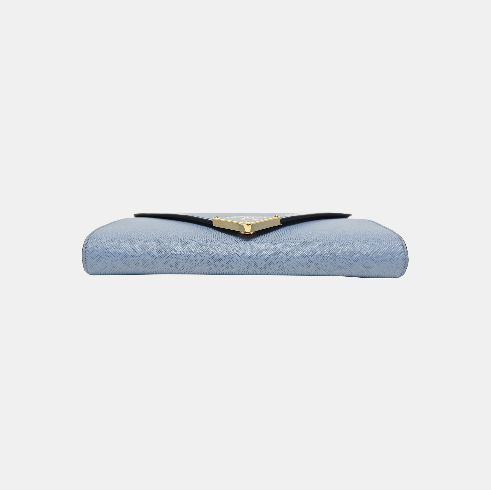 Saffiano Calfskin Shoulder Bag Blue