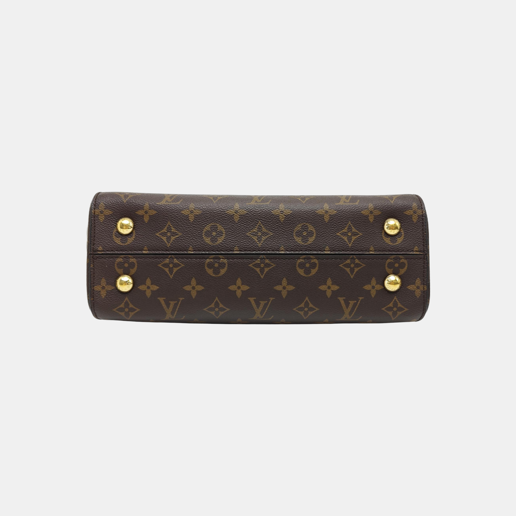 CLUNY MM Monogram Coated Canvas Brown