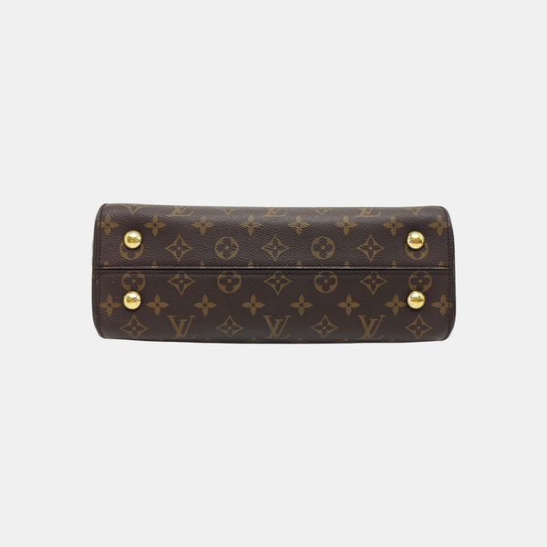 CLUNY MM Monogram Coated Canvas Brown