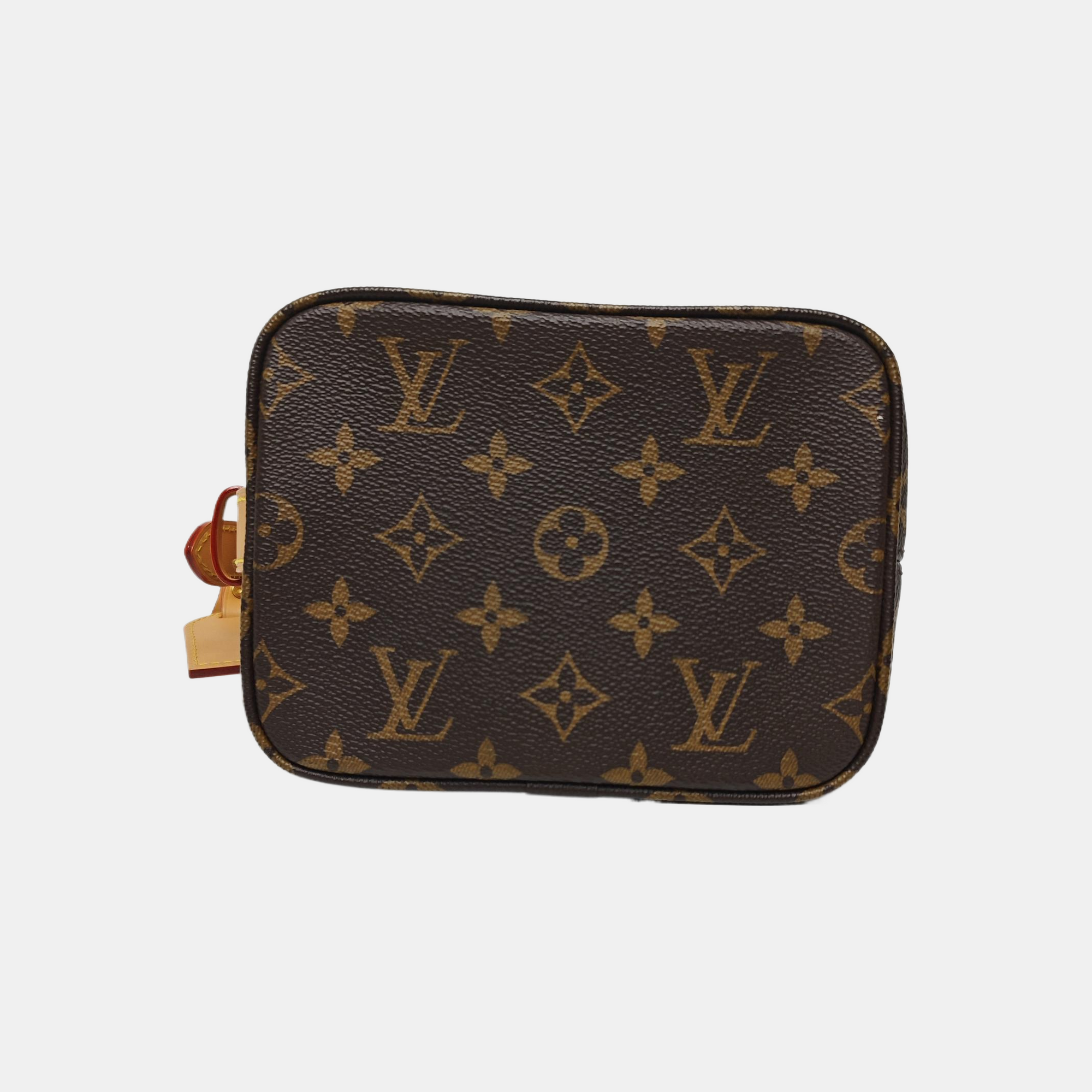 ALL IN BB Monogram Coated Canvas Brown