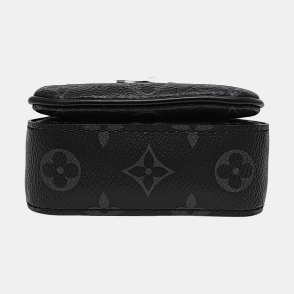 S LOCK Monogram Coated Canvas Black