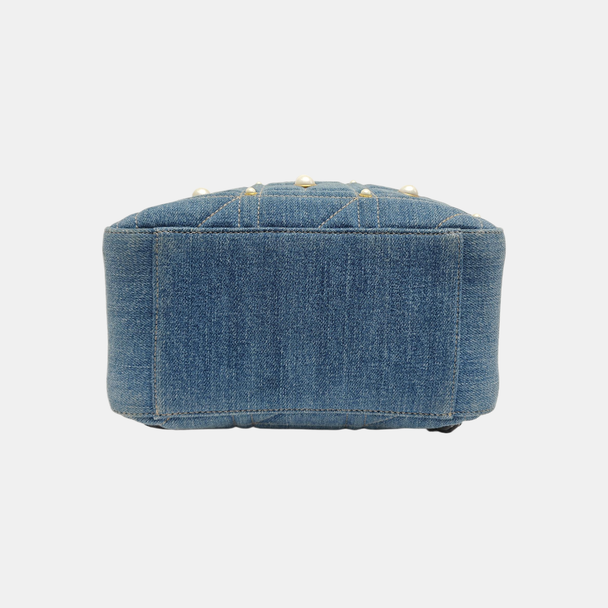 GG Marmont Small Quilted Denim Blue