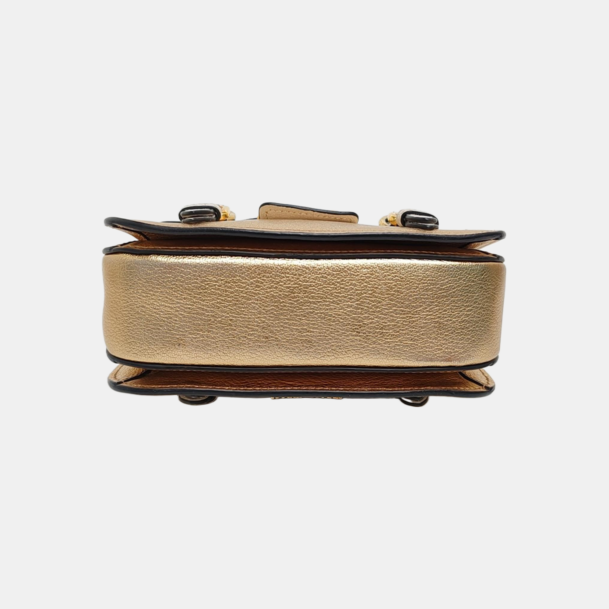 Calfskin Shoulder Bag Gold
