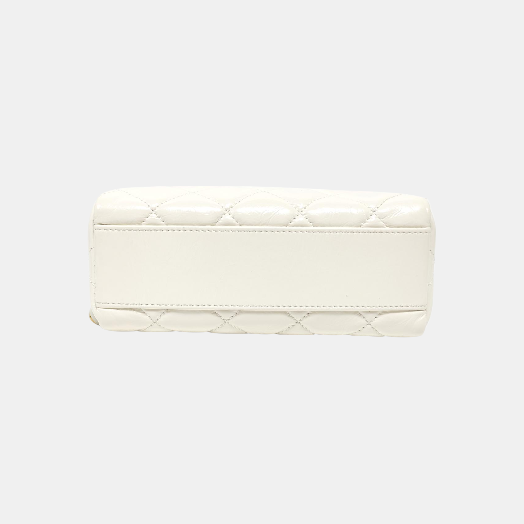 Quilted Calfskin Shoulder Bag White