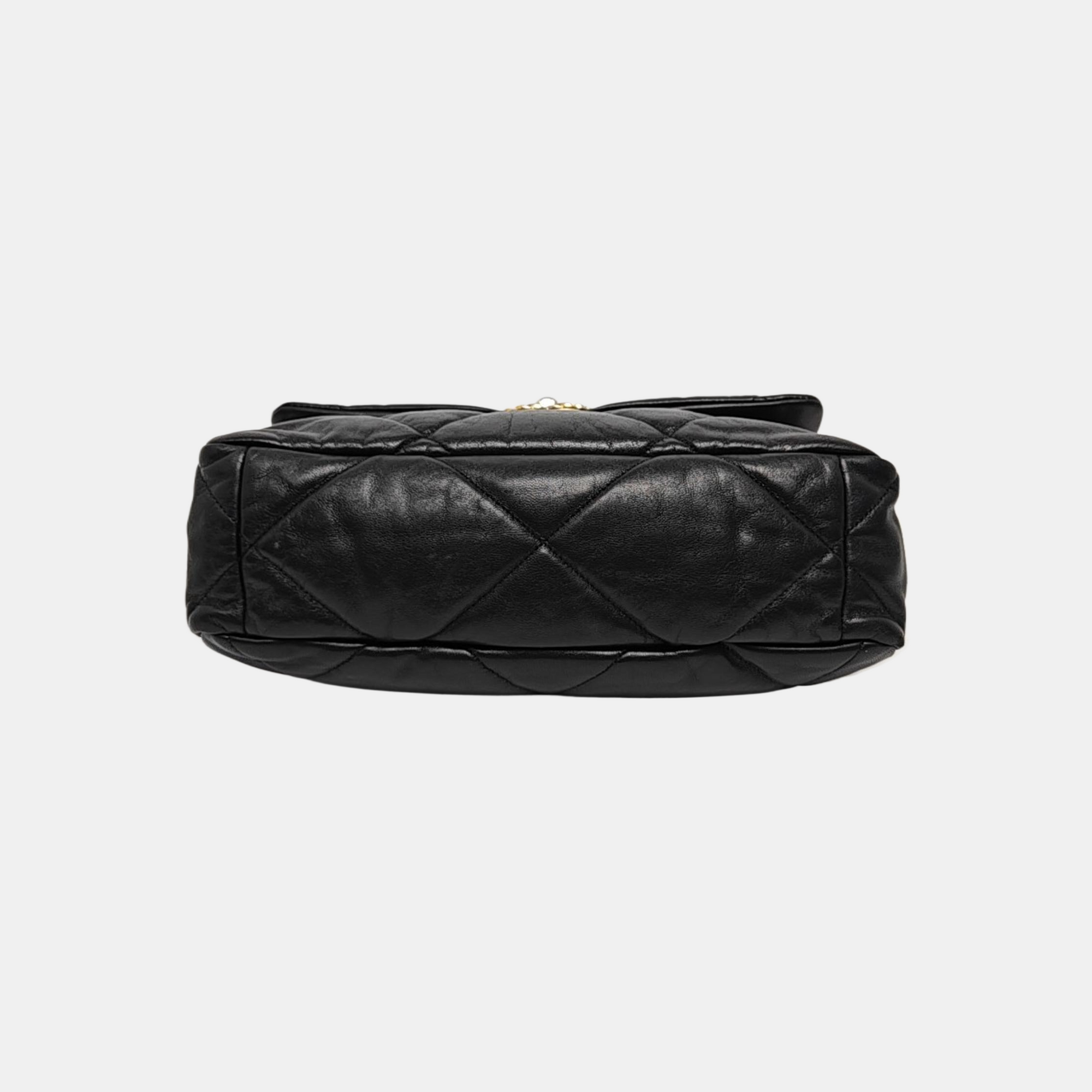 CHANEL 19 Large Quilted Lambskin Black