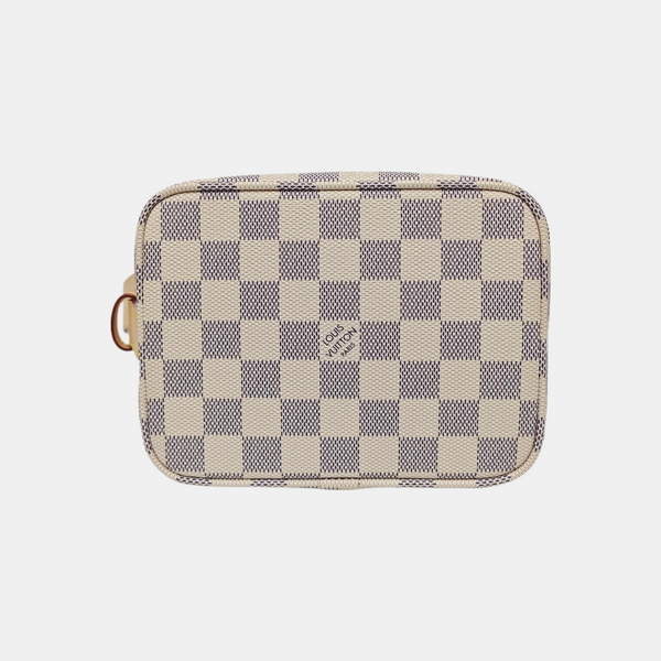 ALL IN PM Damier Azur Coated Canvas White