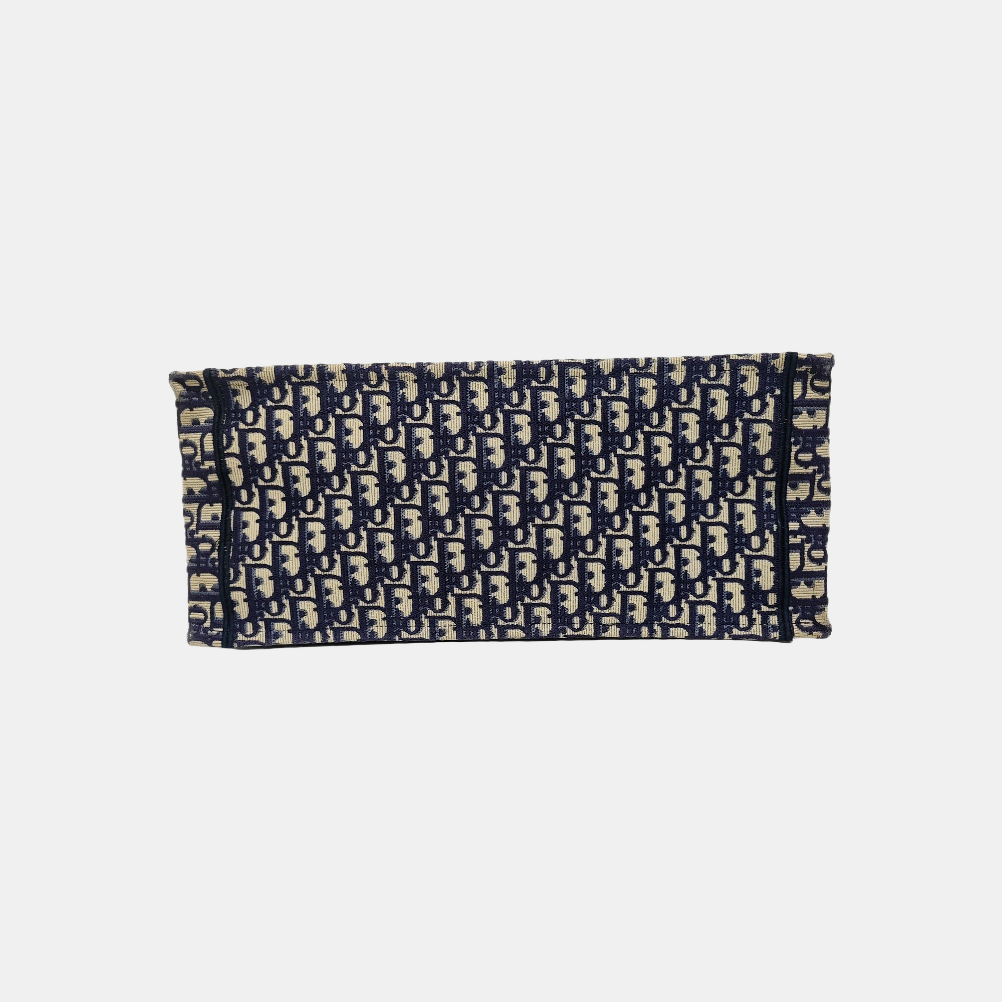 Book Tote Large Oblique Canvas Blue