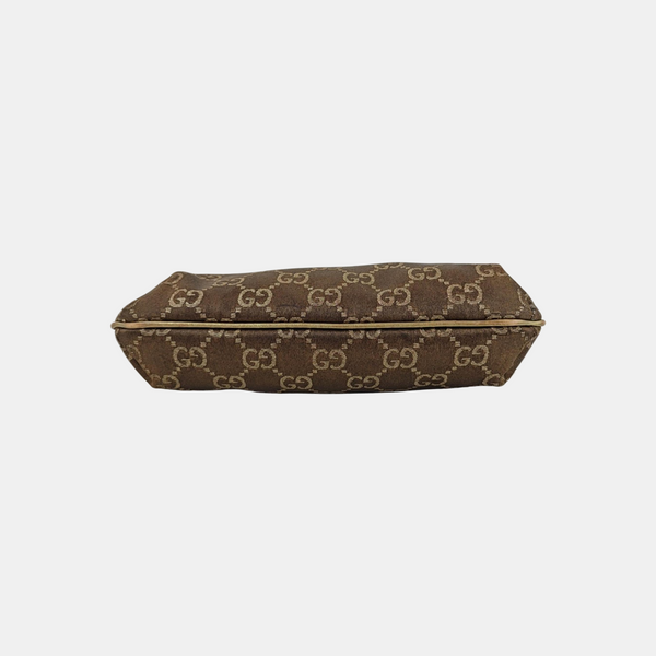 Monogram Canvas Clutch Brown