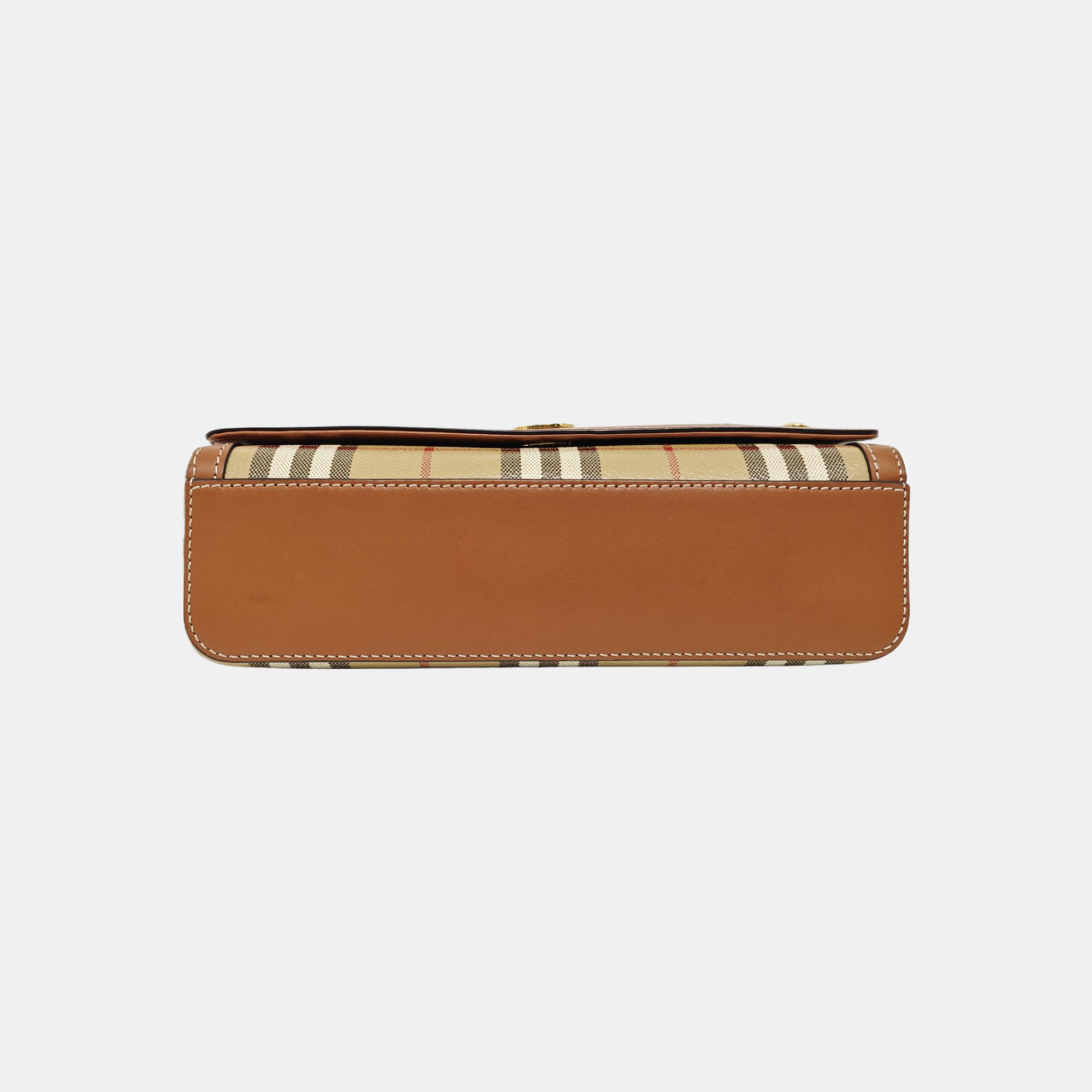 Coated Canvas Shoulder Bag Beige