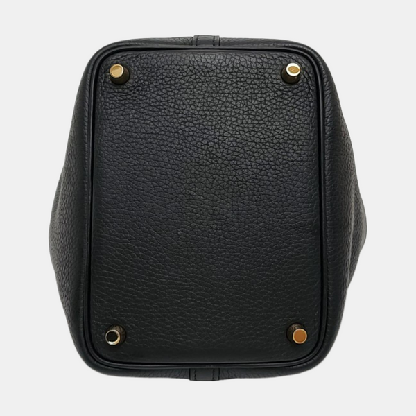 Authenticated pre-owned  Picotin Lock Clemence Black - Bucket Bag at Looply