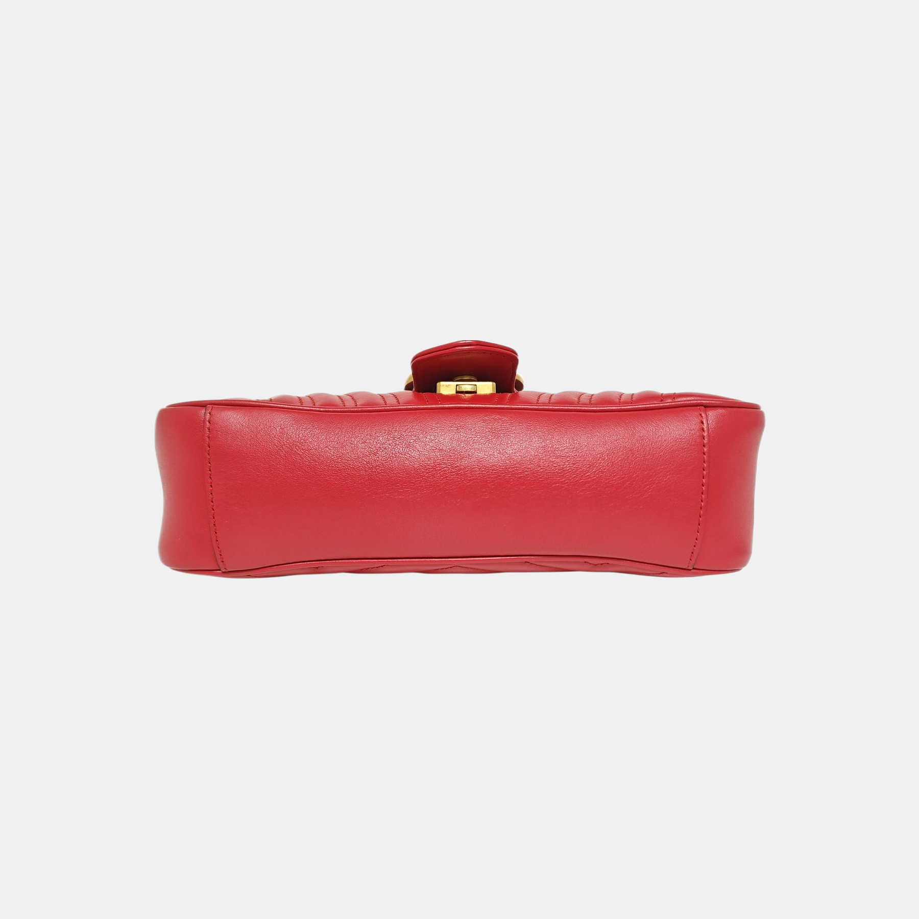 GG Marmont Medium Quilted Calfskin Red