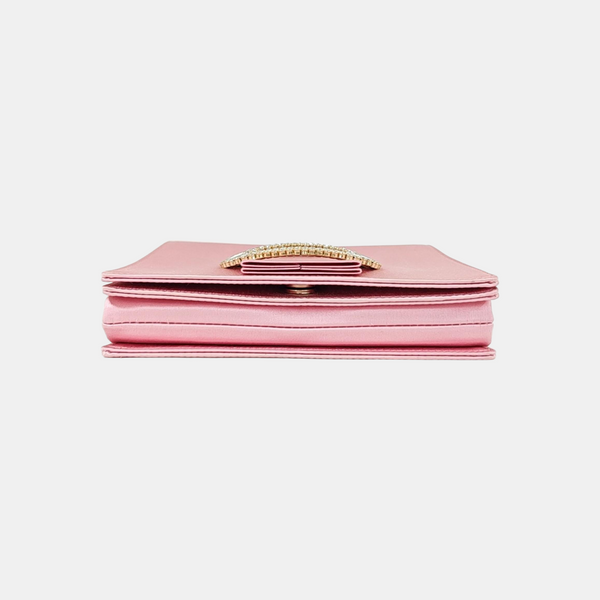 Silk Satin Shoulder Bag Pink