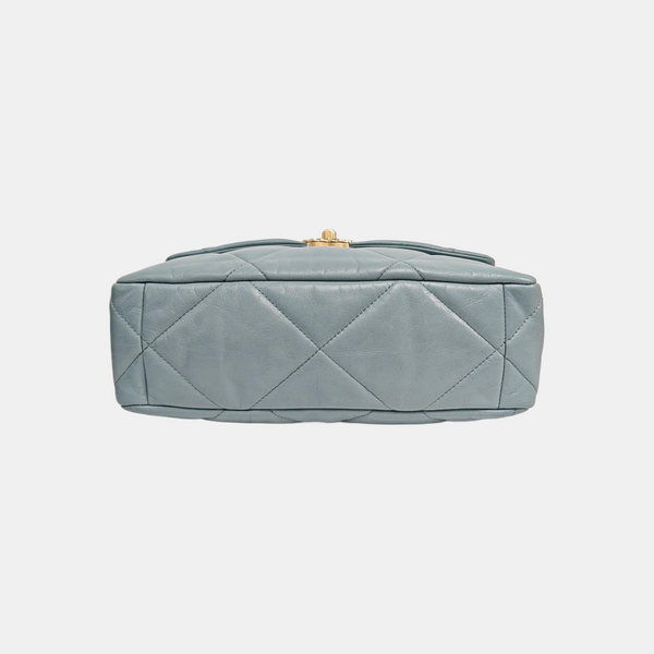 CHANEL 19 Large Quilted Lambskin Blue