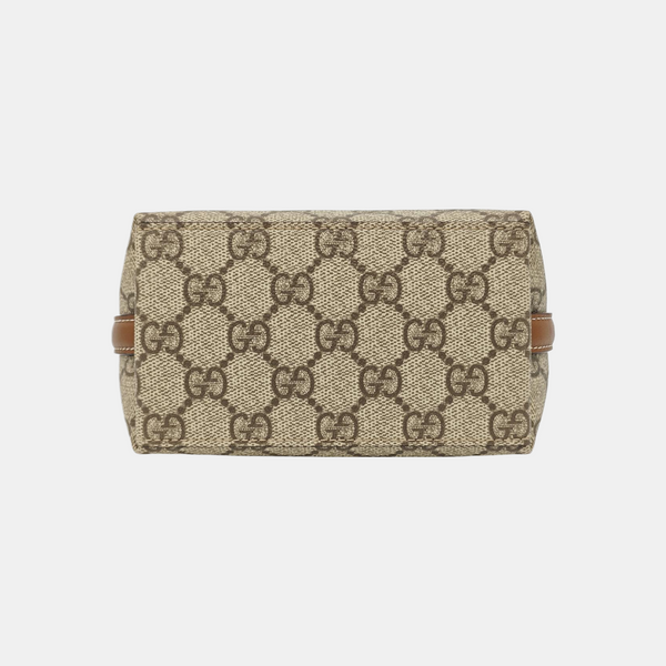 GG Emblem Monogram Coated Canvas Brown