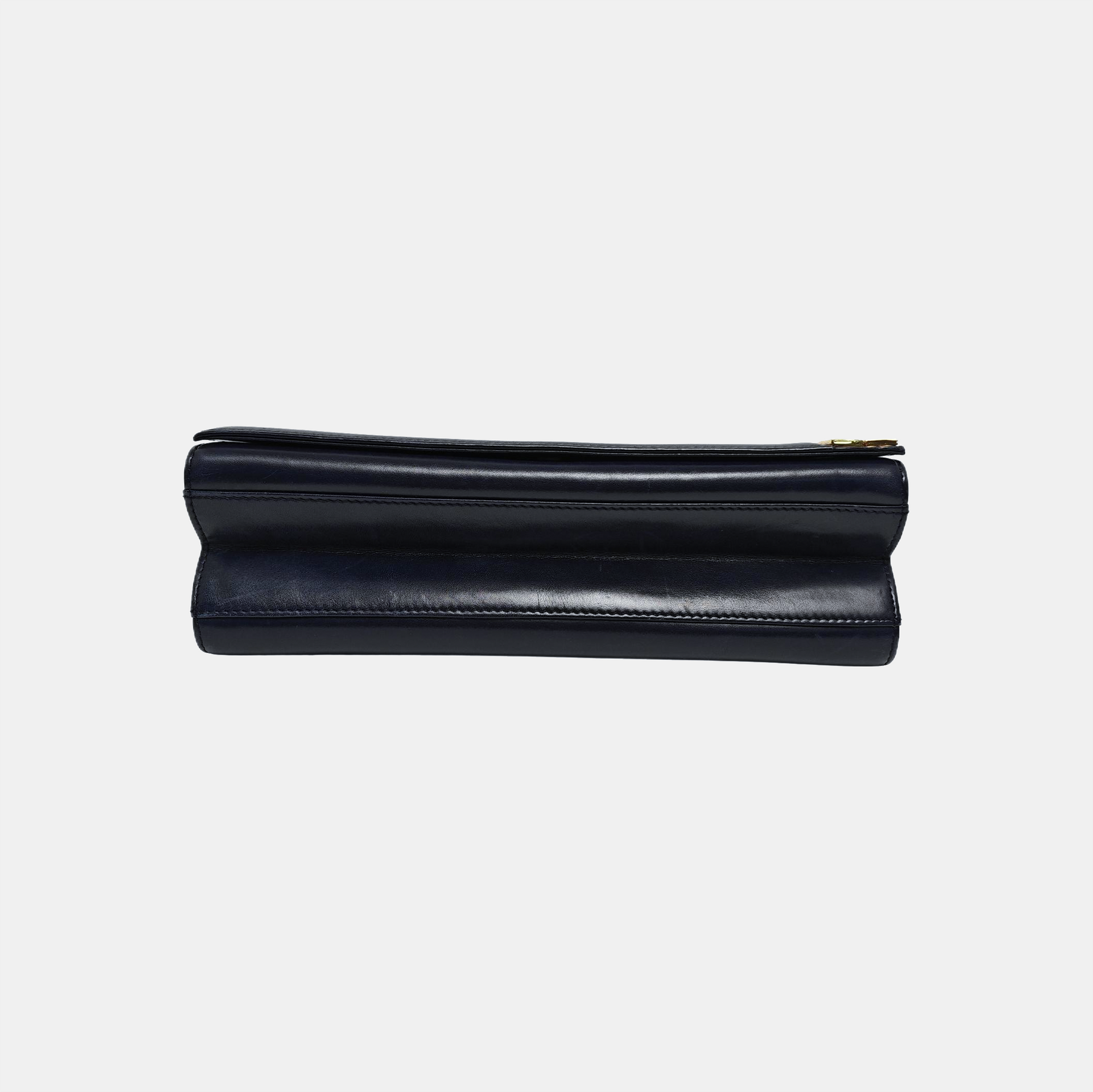Calfskin Shoulder Bag Blue