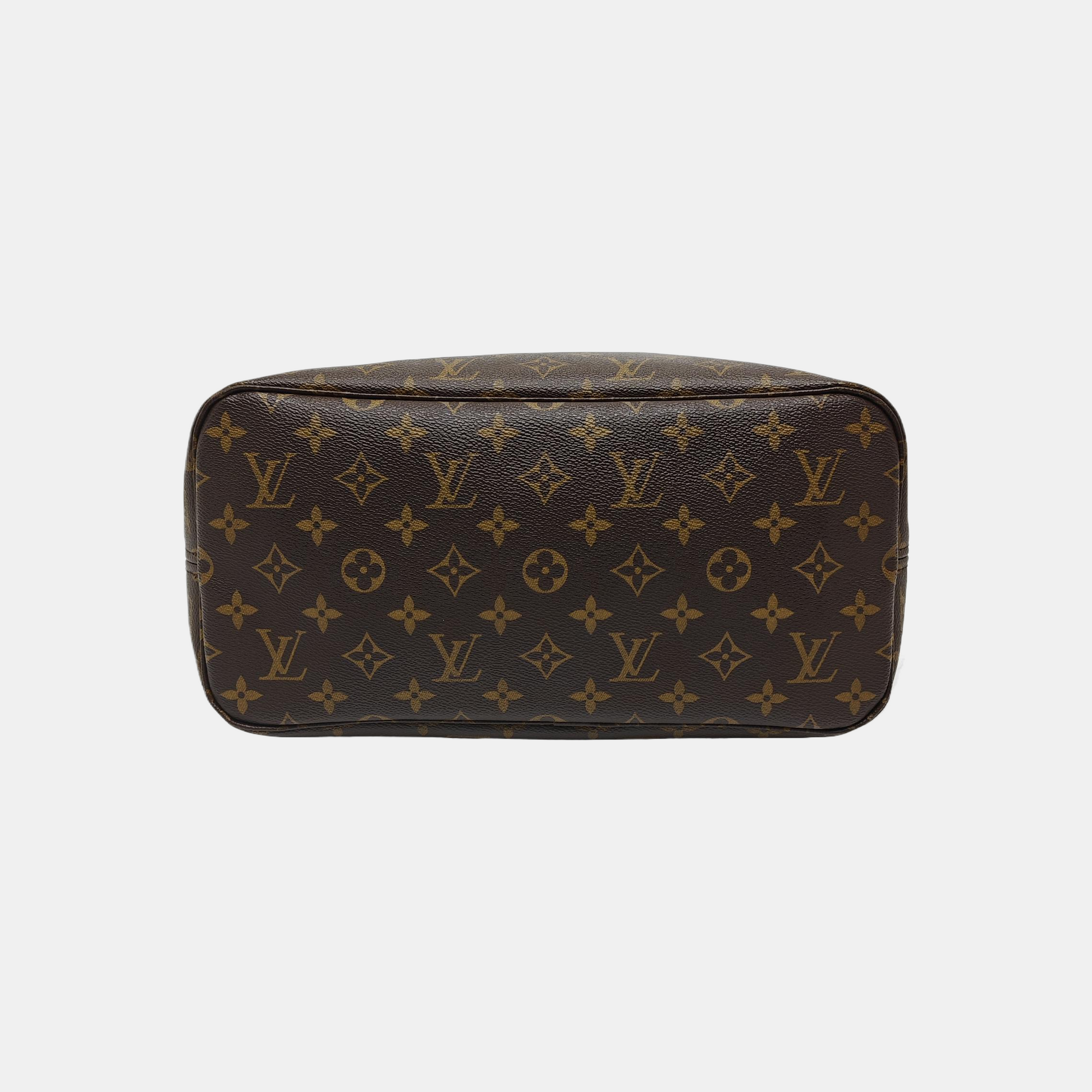 NEVERFULL MM Monogram Coated Canvas Brown