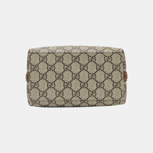 GG Emblem Monogram Coated Canvas Beige