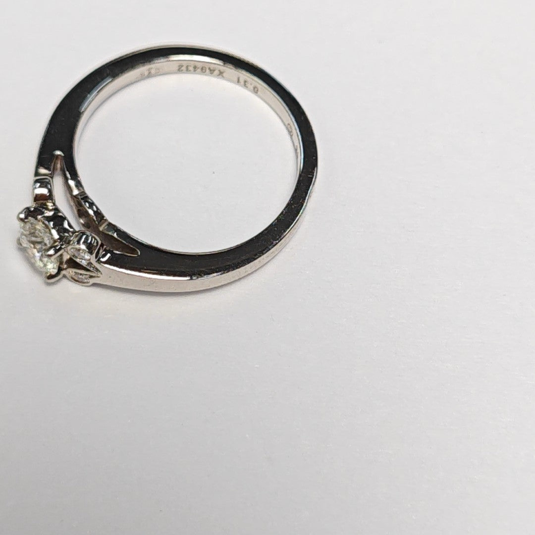 SOLITAIRE 1895 Platinum 950 Silver Ring EU 48