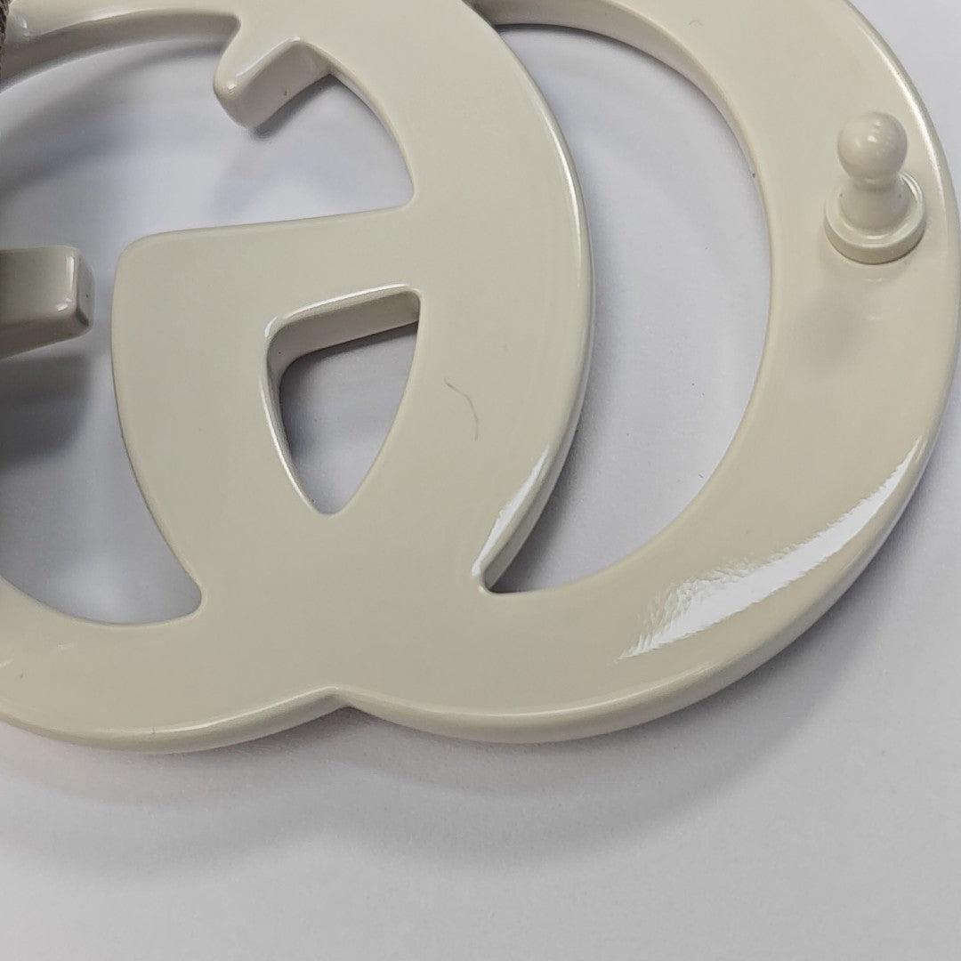 Coated Canvas Belt Beige