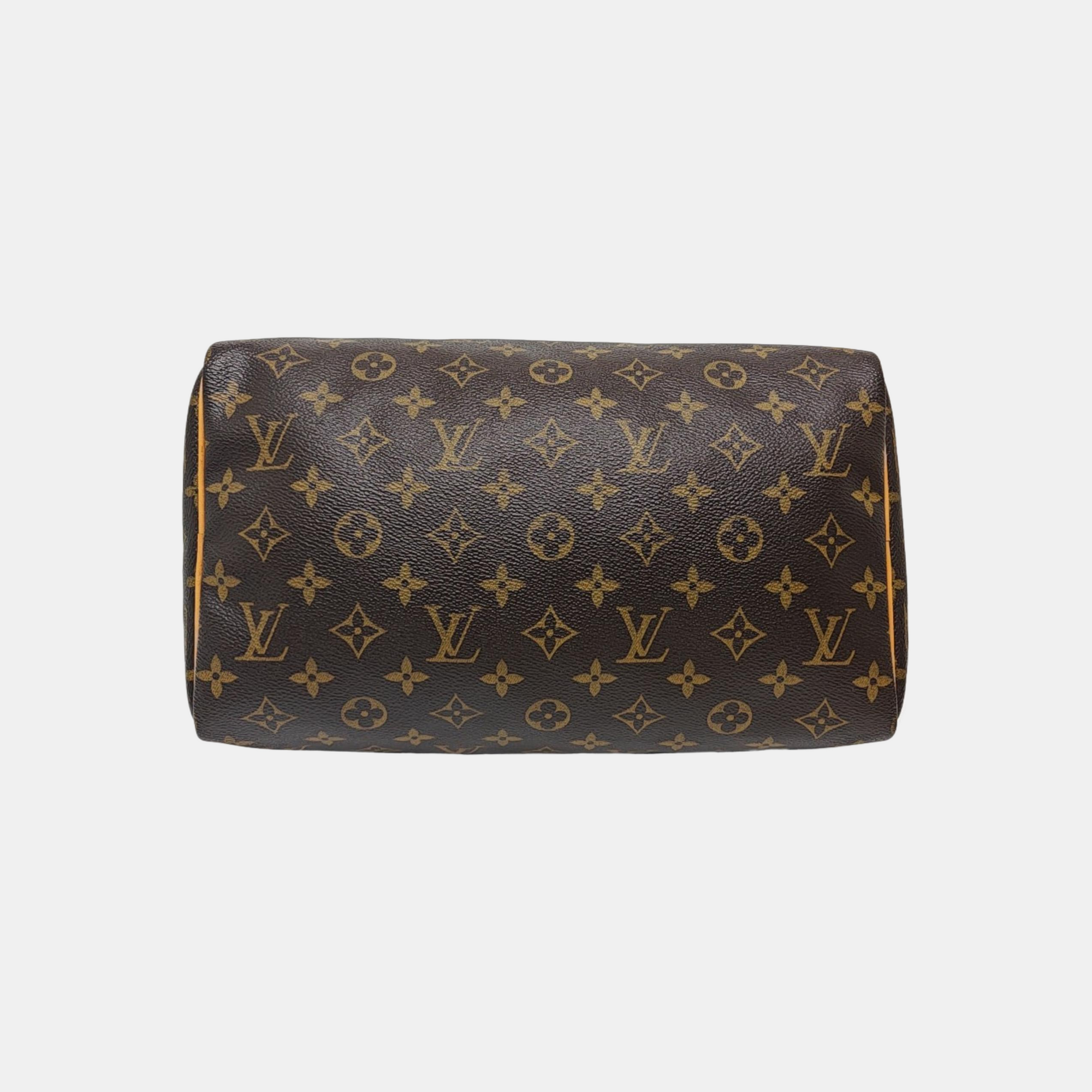 SPEEDY 30 Monogram Coated Canvas Brown