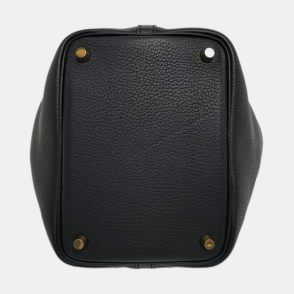Authenticated pre-owned  Picotin Lock Clemence Black - Bucket Bag at Looply