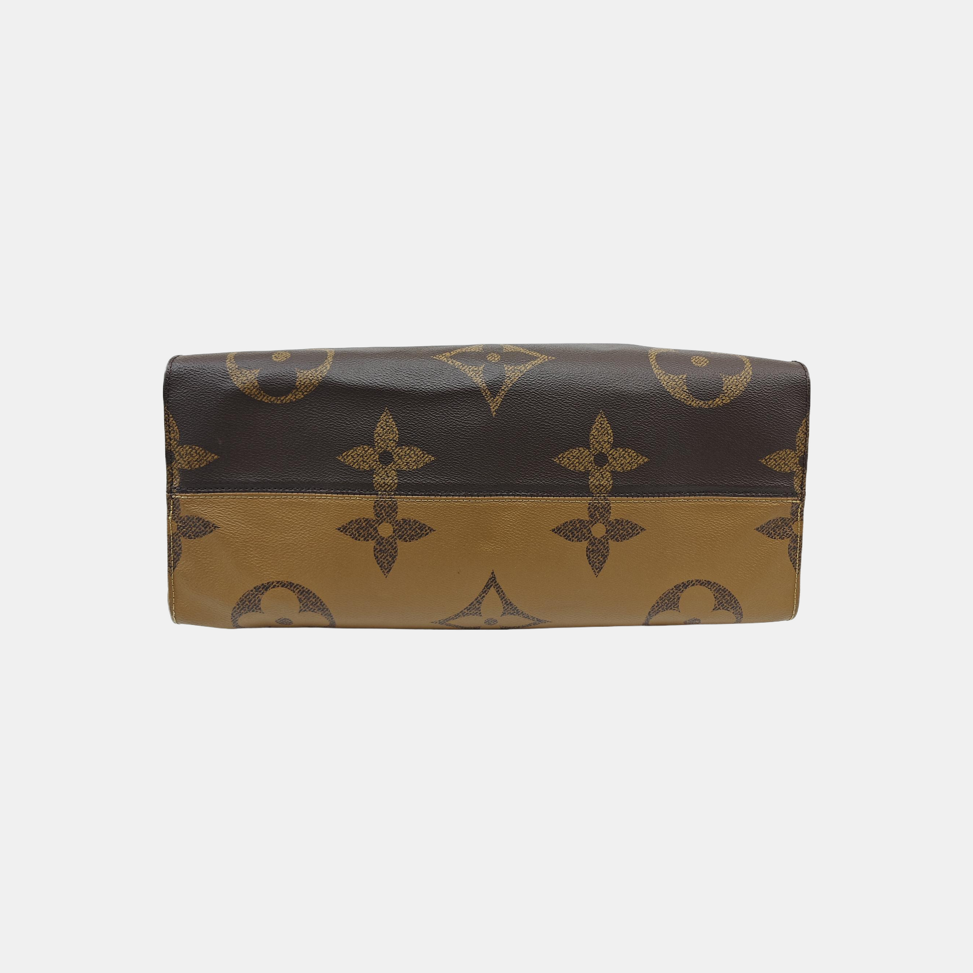 ONTHEGO GM Monogram Coated Canvas Brown