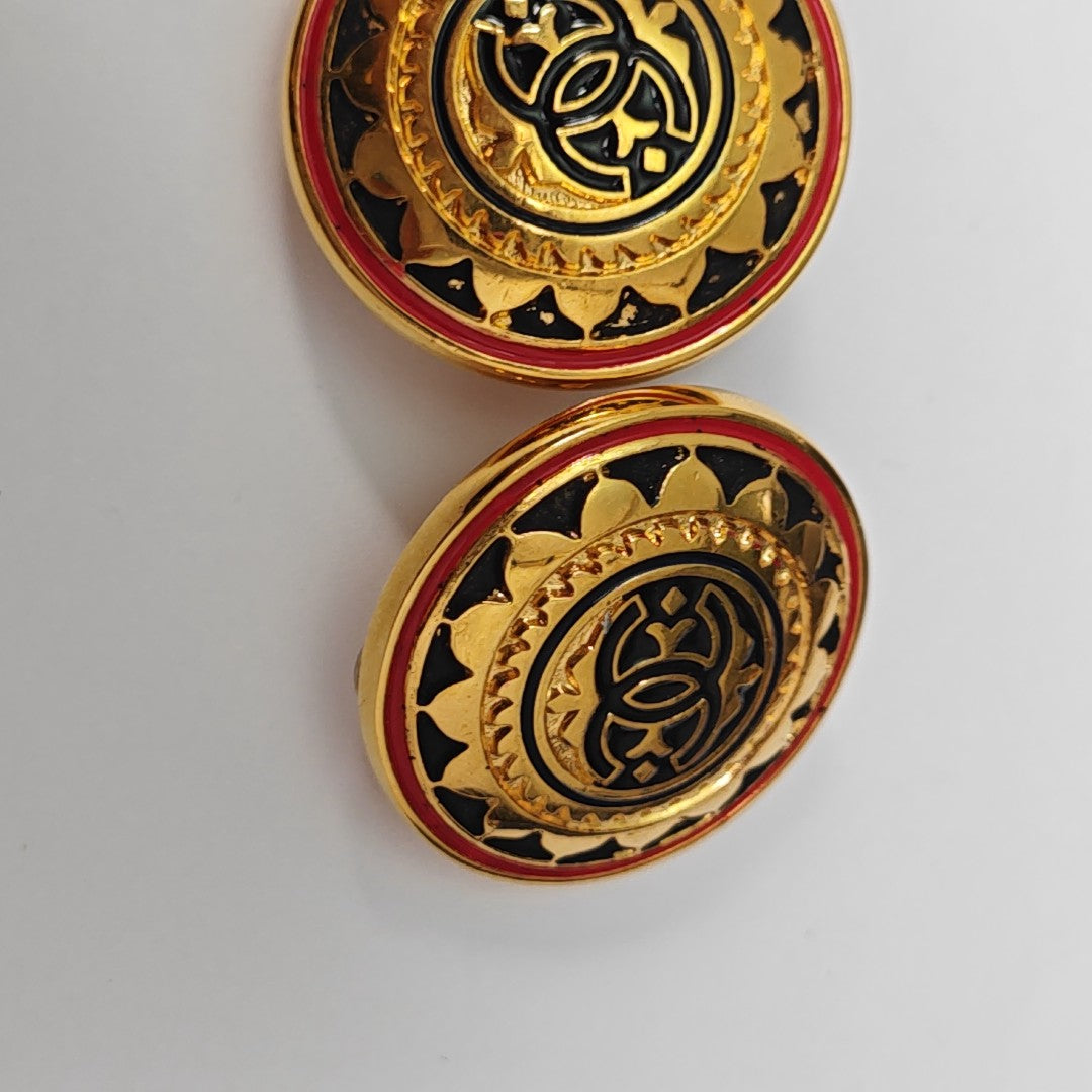 Metal Gold Clip On Earrings