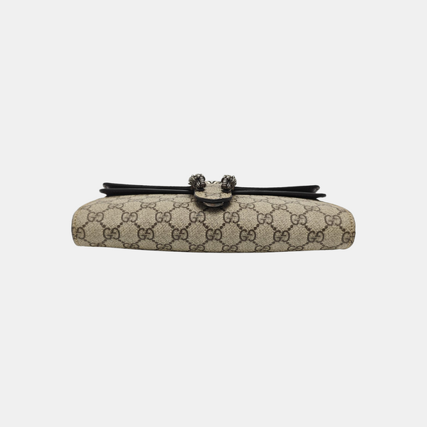 Dionysus Small Monogram Coated Canvas Beige