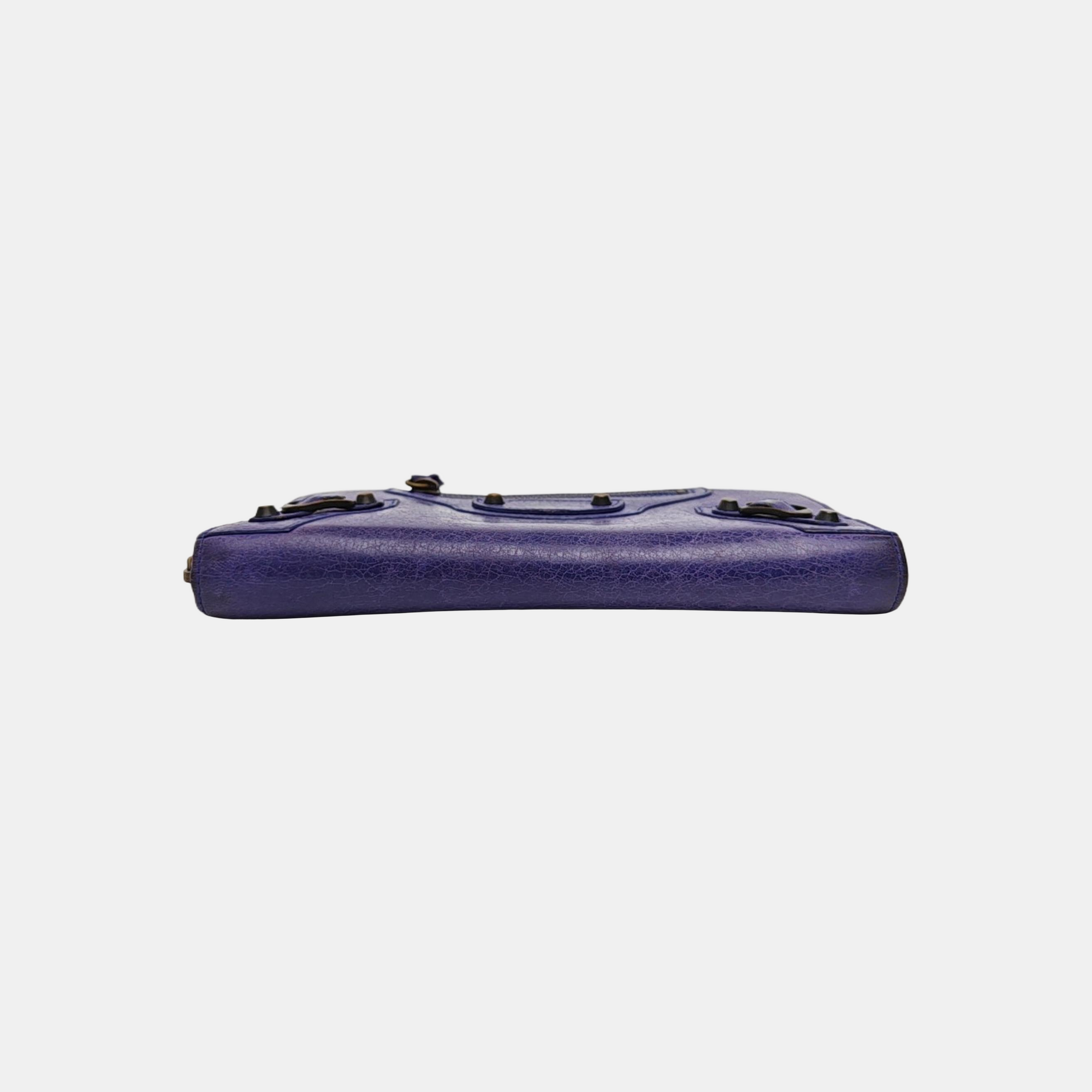 Classic City Lambskin Purple Wallet