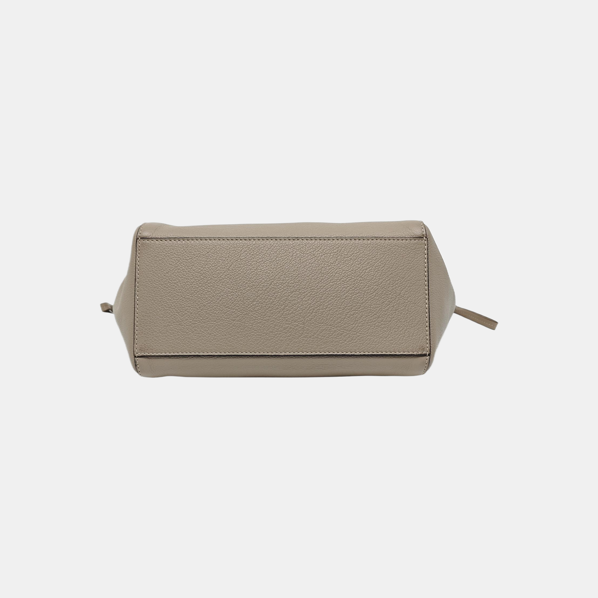 Leather Tote Bag Gray