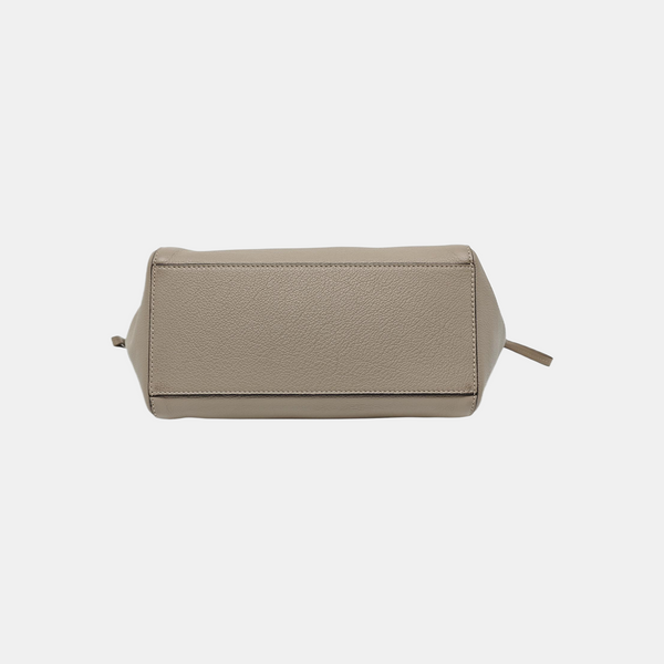 Leather Tote Bag Gray