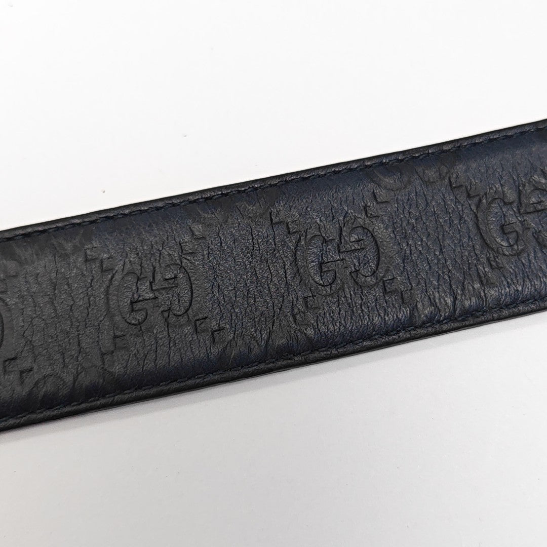 Leather Belt Blue