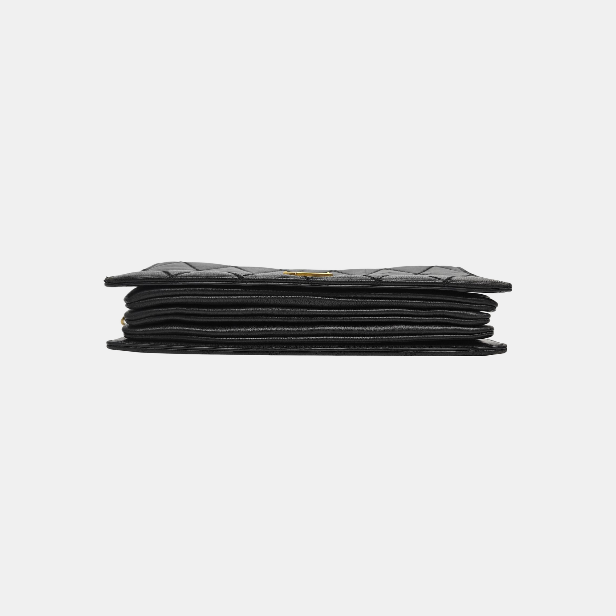 ANGIE Quilted Lambskin Black