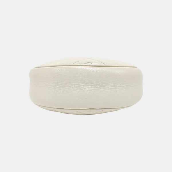 GG Marmont Mini Quilted Calfskin White